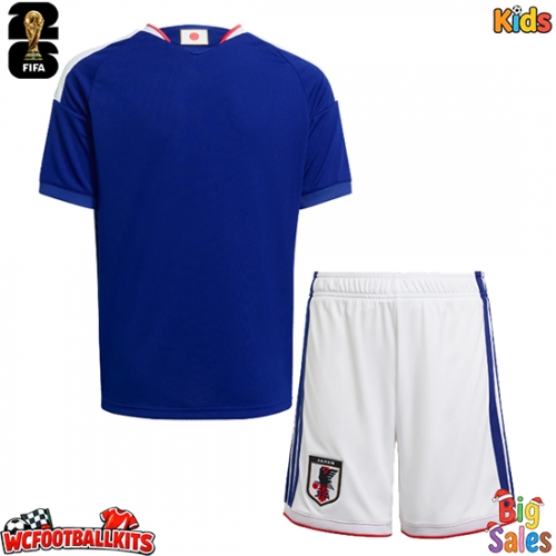 Japan Replica Home Stadium Kit for Kids World Cup 2026 Short Sleeve (+ pants)